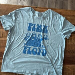 Time and Tru Light Blue Graphic Tee